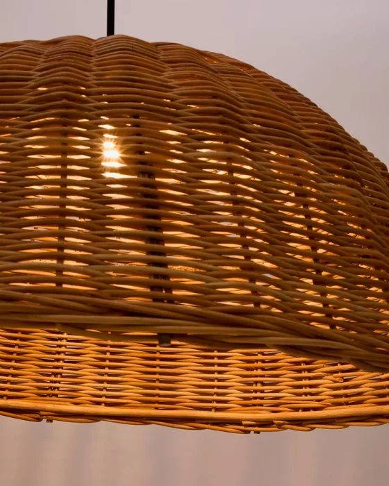 Pantalla para lámpara de techo Jornets de ratán con acabado natural Ø 80 cm en Madera natural - Muebles para el exterior, Uruguay | Kavehome, vista 3