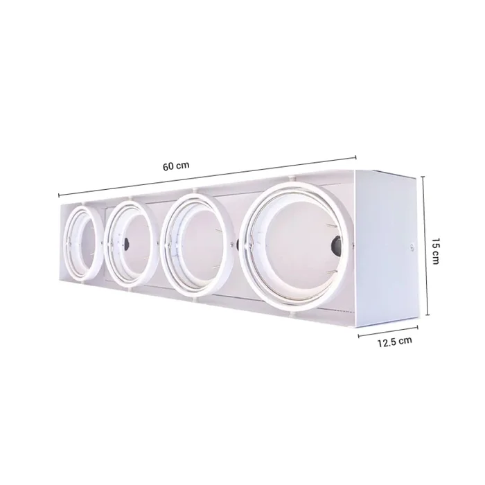 Luminaria de Techo Cuadruple AR111 Blanco en Blanco - Lámparas colgantes, Uruguay | Serlux, vista 5