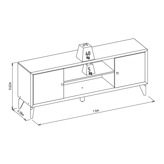 RACK PARA TV 70 - Muebles para TV, Uruguay | Rosas Hermanos, vista 3
