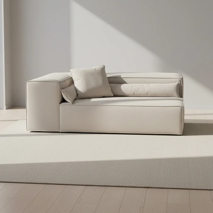 Sofá Kai 1 Cuerpo Tela Gris Modular Chaise Con Brazo Izquierdo en Gris - Sillones y sofás, Uruguay | Divino, vista 6