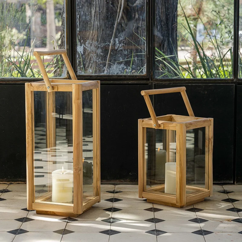 Fanal vidrio y madera G en Madera natural - Velas y Portavelas, Uruguay | De Arcos, vista 4