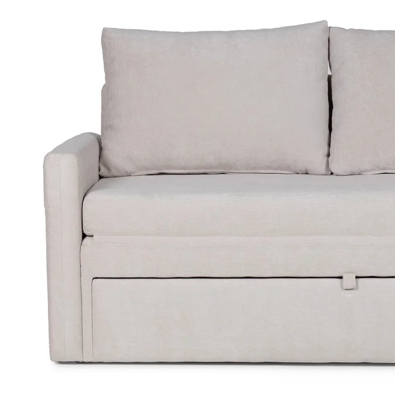 Sofá Cama Poliana - Tela Microfibra - Kruger 02-152 (Beige) en Beige - Sillones y sofás, Uruguay | Nyr, vista 7