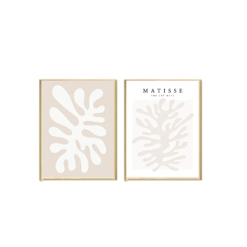 Kit 2 Cuadros - Matisse Beige/Blanco - 40 x 60 - Decoración de pared, Uruguay | Berna home