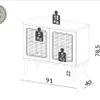 Rack Aparador Ratan 91CM / TELA SINTETICA - Muebles para TV, Uruguay | Balton, vista 5 de 5