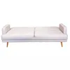 SOFA CAMA NORDICO TELA CLARA - ALMOHADONES BEIGE -PRODUCTO CON DETALLES - OUTLET en Blanco - Sillones y sofás, Uruguay | Champagne Home, vista 2 de 5