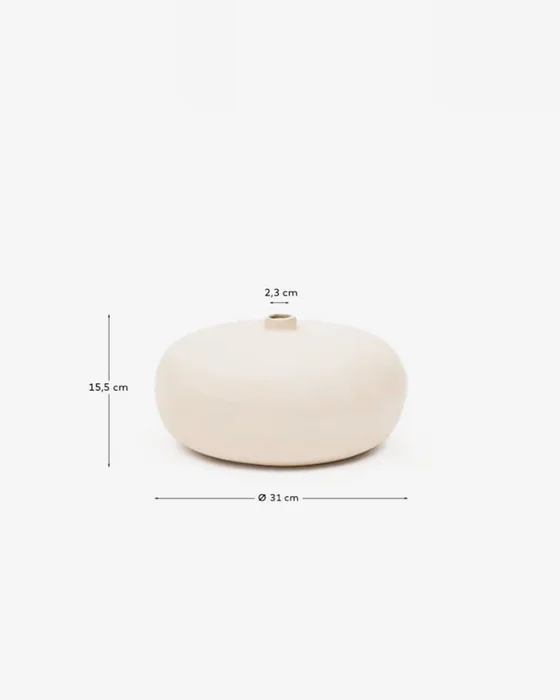 Jarrón de papel maché Nivala - 15,5cm en Blanco - Jarrones, Uruguay | Kavehome, vista 6