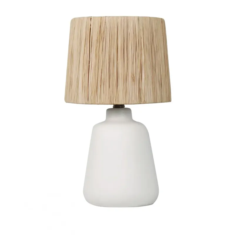 Lampara de mesa - Cerámica Vignola en Blanco - Lámparas de mesa, Uruguay | Rústico Hogar