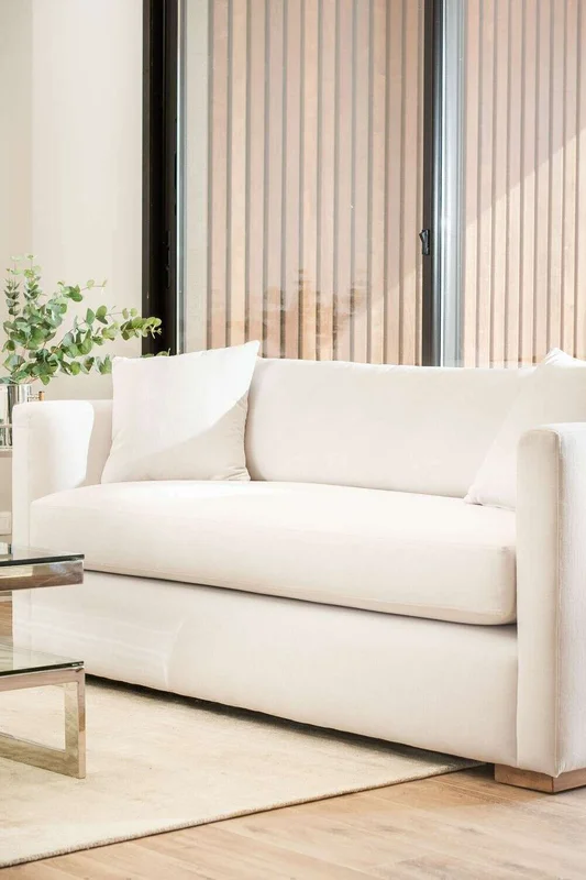 SILLON GINEBRA CURVO - LINO ANTIMANCHAS en Blanco - Sillones y sofás, Uruguay | La Iberica, vista 10