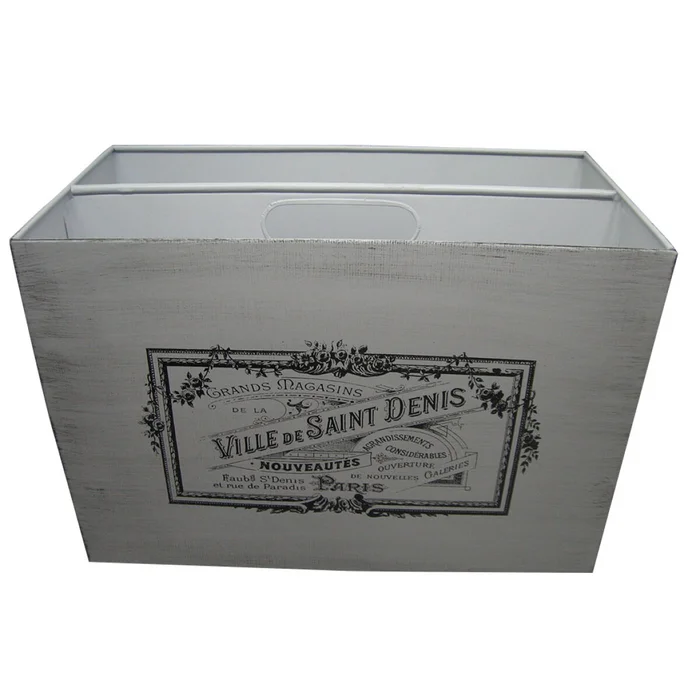 ORGANIZADOR METAL BLANCA 35X18X24CM DESIGN BRITISH en Gris - Canastos, Uruguay | Decohogar, vista 2