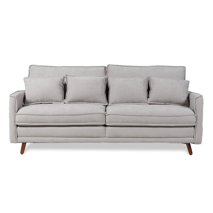 Sofá Realeza - Tela Microfibra - 3 cuerpos - 12073 (Greige) en Beige - Sillones y sofás, Uruguay | NYR, vista 2