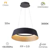 Campana led de Suspender DIMERIZABLE interior champagne 50W - NEGRA en Negro - Lámparas colgantes, Uruguay | Iluminica, vista 5 de 6