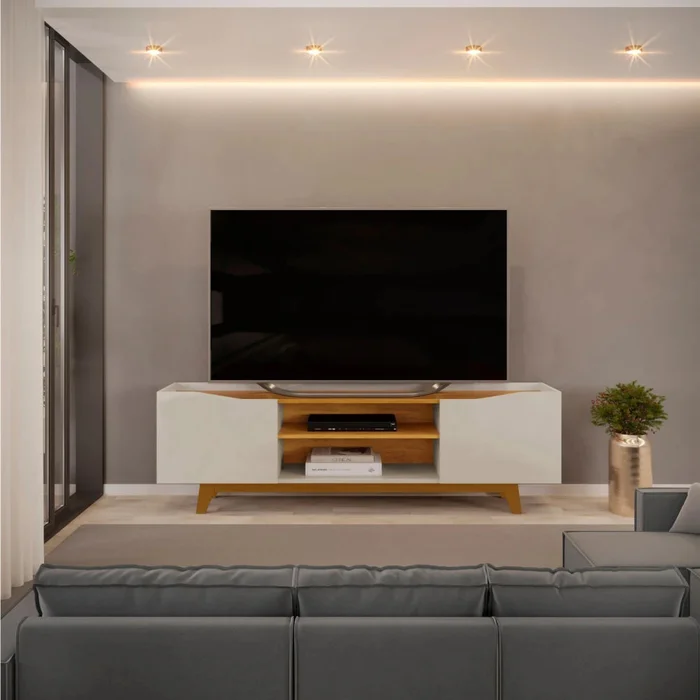 Rack para TV Age - Terminación Bali/Cedro en Madera natural - Muebles para TV, Uruguay | Ecowood, vista 2
