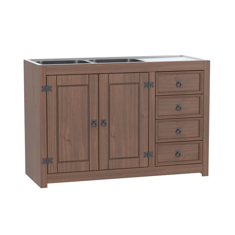 Bajo Mesada 2 Puertas 3 Cajones Linea Mexicana Cocina - Dormitorio, Uruguay | Soy Hogar