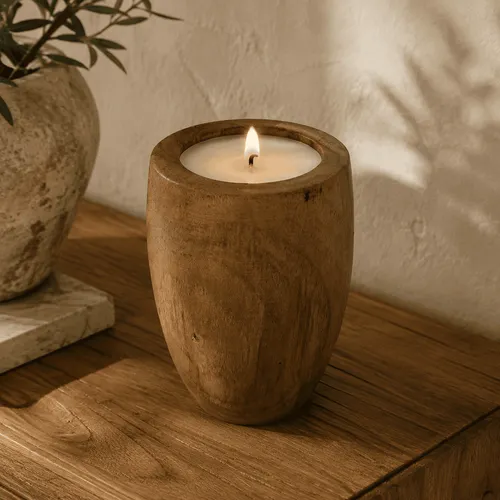 Vela en Madera M en Madera natural - Decoración, Uruguay | Camino a Casa