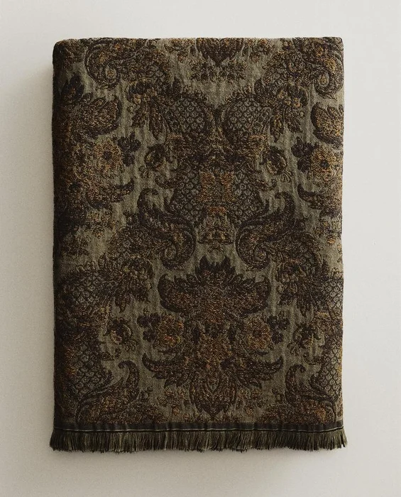 MANTA JACQUARD FLORES - Textiles, Uruguay | Zara Home