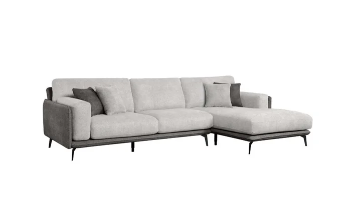 Sofa con Chaise Longue DÚO - Gris en Gris - Sillones y sofás, Uruguay | Finkel
