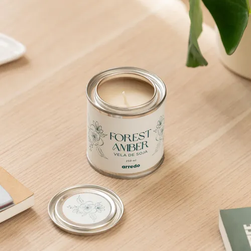 Vela Aromática Forest Amber en Contenedor en Blanco - Velas y Portavelas, Uruguay | Arredo