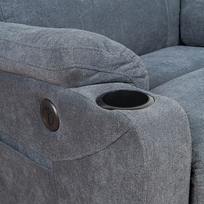 Sofá Reclinable Multifunción 1 Cuerpo Tela Gris Atika en Gris - Sillones y sofás, Uruguay | Divino, vista 6