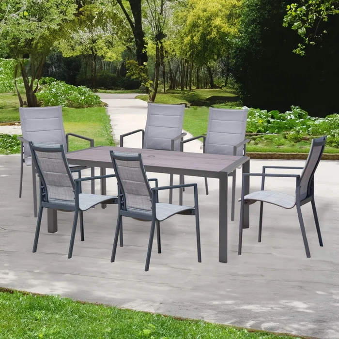 Conjuntos De Jardín 6 Sillas - Urbanite en Gris - Muebles para el exterior, Uruguay | Rústico Hogar, vista 2