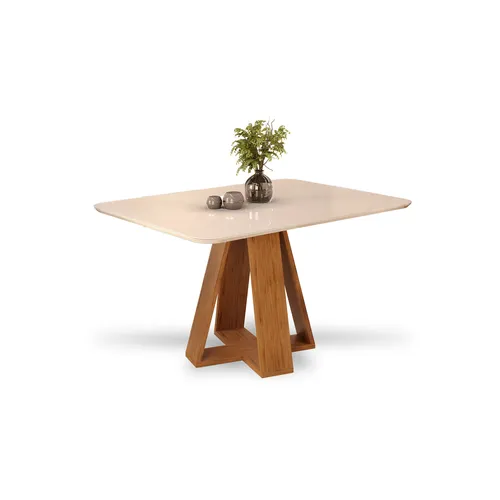 Mesa de Comedor Rectangular 120 - Celeste - FREIJO/OFF WHITE - Mesas de living, Uruguay | Concetto Casa