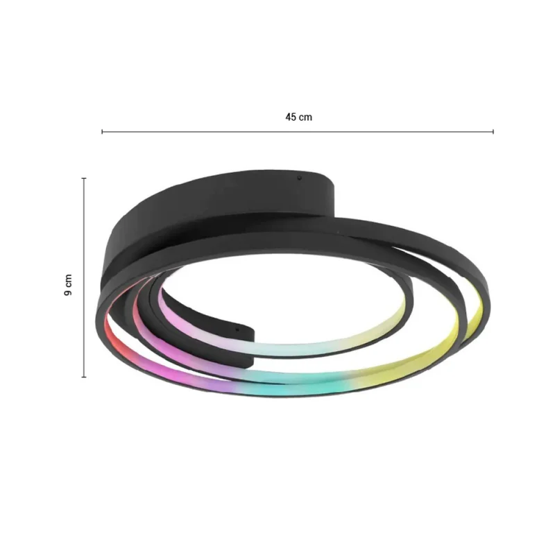 Panel LED LEDVANCE OSRAM Deco Smart Negro De Adosar 27W RGB en Negro - Lámparas colgantes, Uruguay | Serlux, vista 5