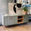 Rack Trendy Verde (Pie Dorado) 140 cm - Muebles para TV, Uruguay | Berna home, vista 2 de 7
