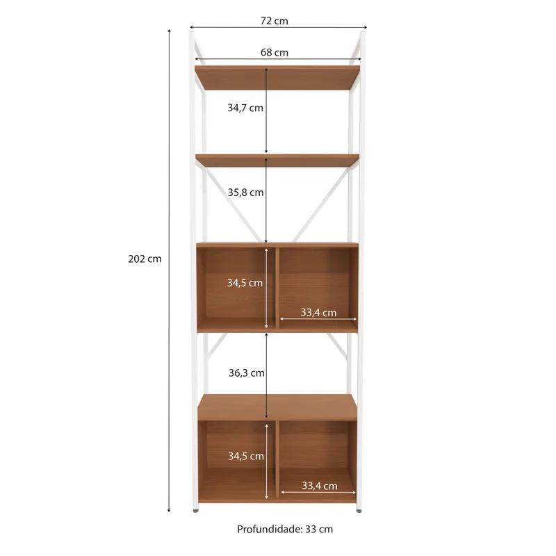 ESTANTERIA CON PUERTAS LINEA INDUSTRIAL HIERRO en Madera natural - Bibliotecas, Uruguay | Balton, vista 18