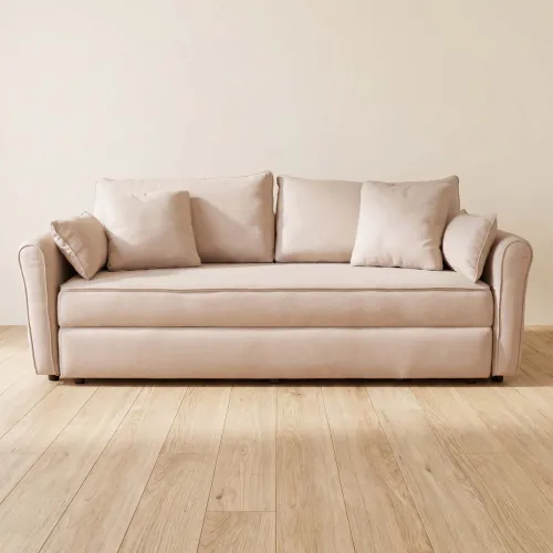 Sofá Cama Tela Natural-beige Alabama Beige en Beige - Sillones y sofás, Uruguay | Divino