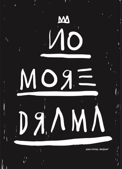 NO MORE DRAMA BLACK en Negro - Láminas, Uruguay | Mara Estudio