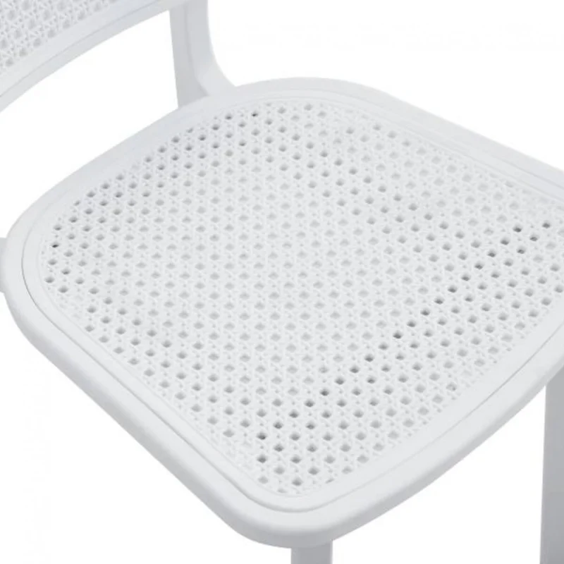 Silla Simil Rattan de polipropileno - Blanco en Blanco - Muebles para el exterior, Uruguay | Rústico Hogar, vista 5