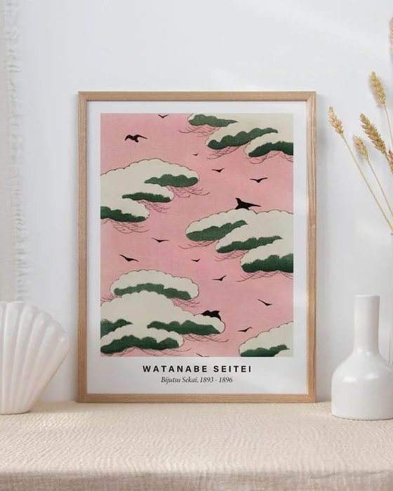 Watanabe Seitei - Pink Sky en Rosa - Láminas, Uruguay | La Cuadrería, vista 4