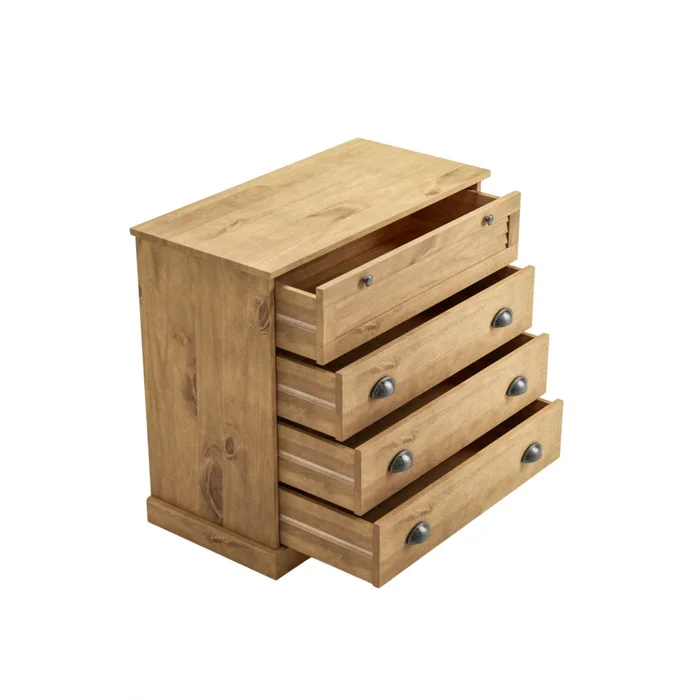 Cómoda 4 cajones - Línea Oslo - Natural en Madera natural - Cómodas, Uruguay | Ecowood, vista 2