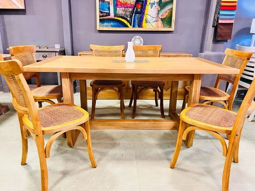 Juego De Comedor Ozark Home Mesa Mónaco 6 Sillas 180 Cm A Eleccion en Madera natural - Mesas de comedor, Uruguay | Ozark Home, vista 7