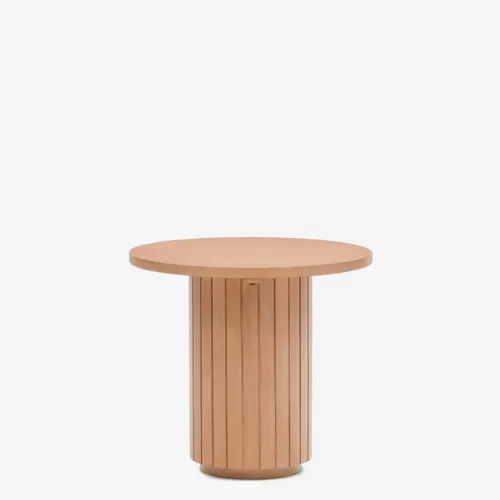 Mesa auxiliar redonda Licia de madera maciza de mango Ø 60 cm en Madera natural - Mesas de arrimo, Uruguay | Kavehome