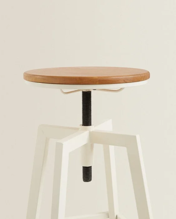 TABURETE ALTO GIRATORIO MADERA Y METAL - Sillas, Uruguay | Zara Home, vista 5