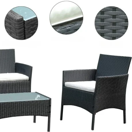 Juego de jardin Aruba Negro en Negro - Muebles para el exterior, Uruguay | La Cueva Muebles, vista 10