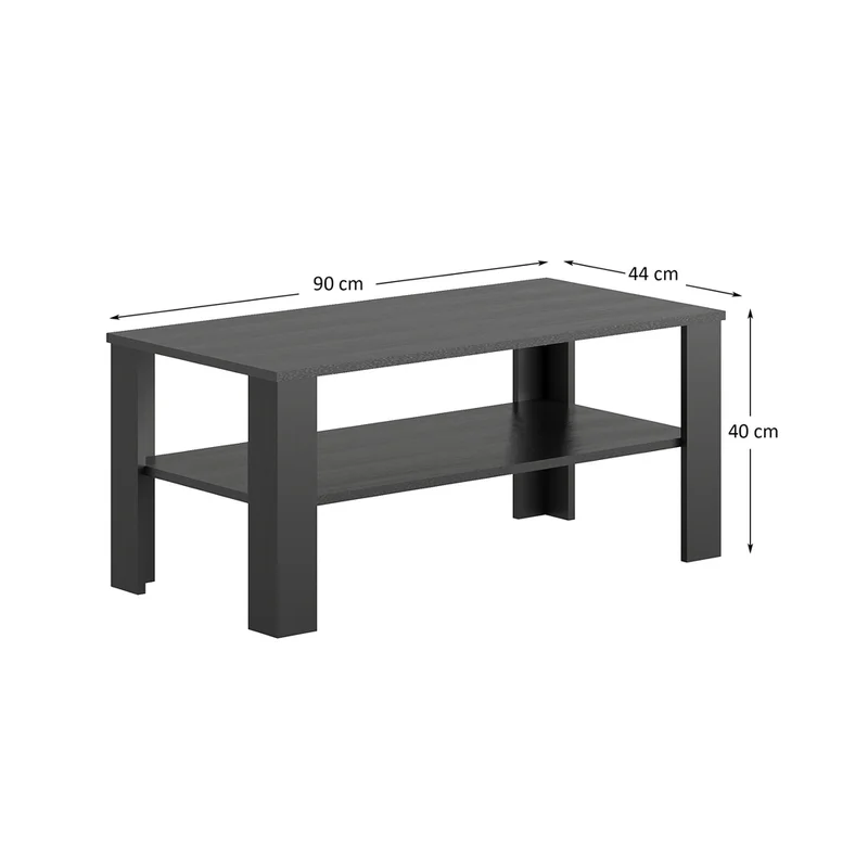 Mesa De Living Rectangular Con Estante 100% Mdp en Marrón - Mesas de living, Uruguay | Soy Hogar, vista 3