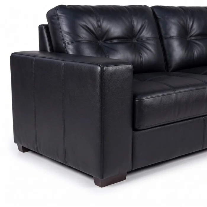 Sofá Fargo - Cuero Básico - 3 cuerpos - 450 (Negro) en Negro - Sillones y sofás, Uruguay | Nyr, vista 2