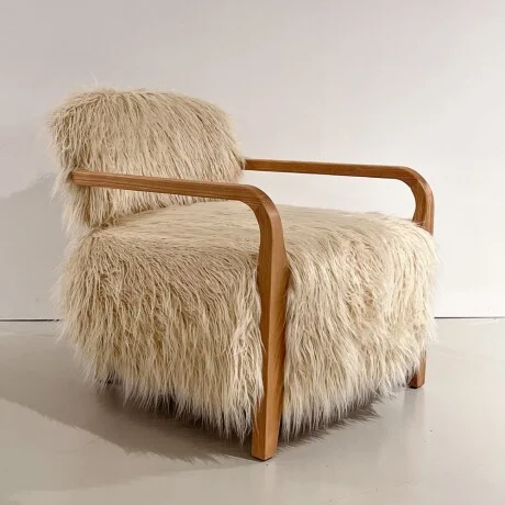 Poltrona Ivory Faux en Beige - Butacas, banquetas y puffs, Uruguay | La Cueva Muebles, vista 7