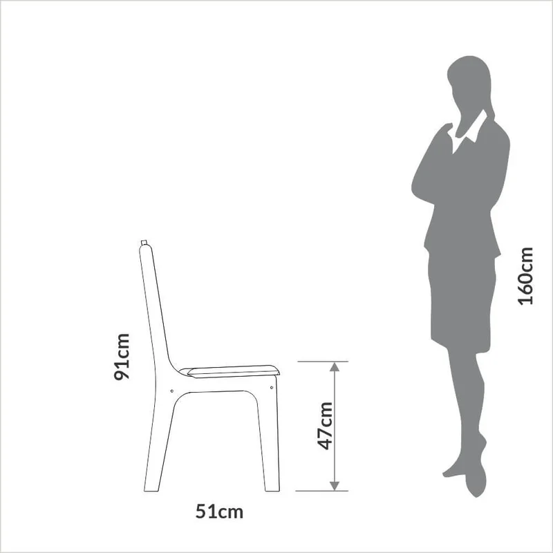 Silla de comedor Mela - 100% MDF en Madera natural - Sillas, Uruguay | Balton, vista 4