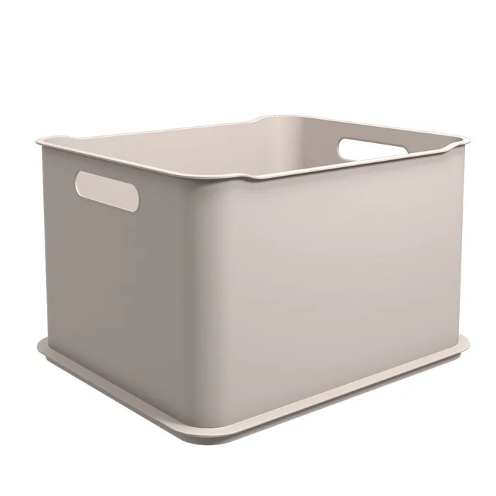 CESTO PLASTICO RECTANGULAR 38x32x23CM LIGHT GRAY COZA - Canastos, Uruguay | Decohogar
