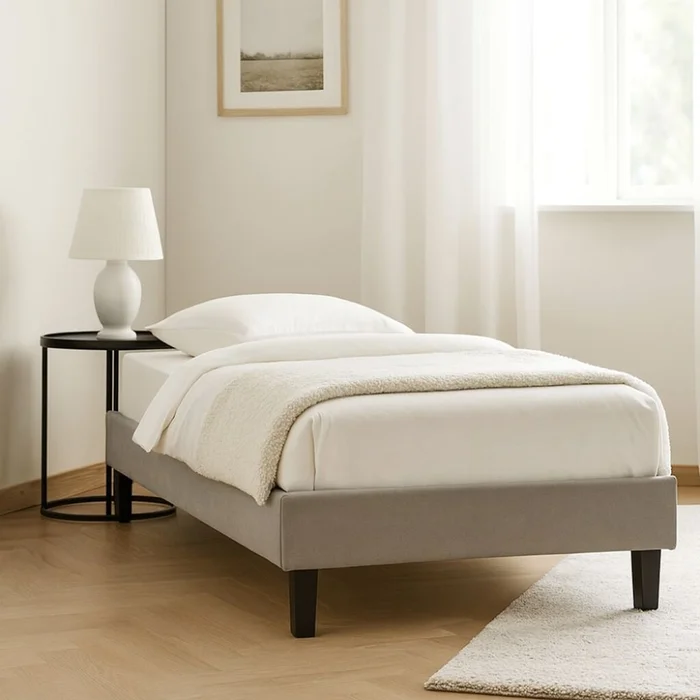 Cama box 1 plaza en Gris - Dormitorio, Uruguay | La Cueva Muebles