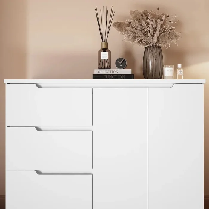 Comoda Da Vinci Plus 4 Cajones 2 Puertas Blanco en Blanco - Cómodas, Uruguay | Soy Hogar, vista 6