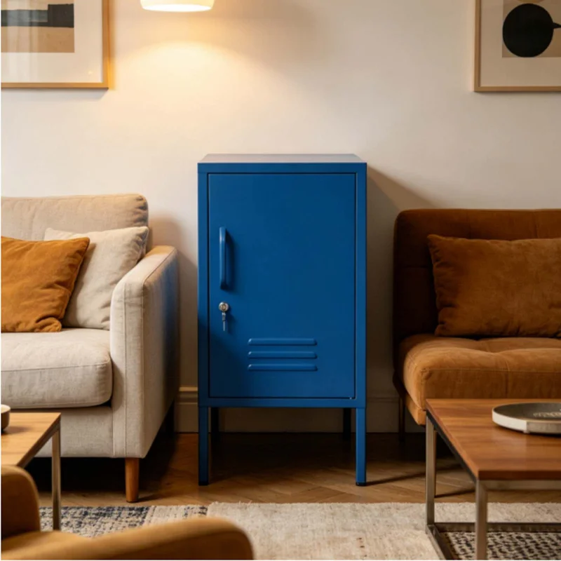 Mesa Lateral 1p Metal Azul Olivia en Azul - Mesas de living, Uruguay | Divino, vista 3