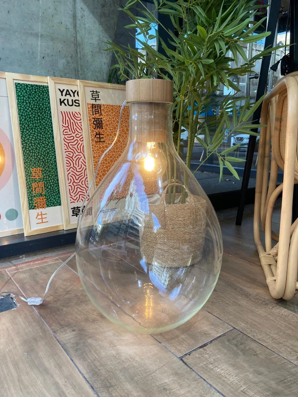 Lámpara de Mesa Botellón de Vidrio Tradicional – Grande - Lámparas de mesa, Uruguay | Berna Home, vista 6