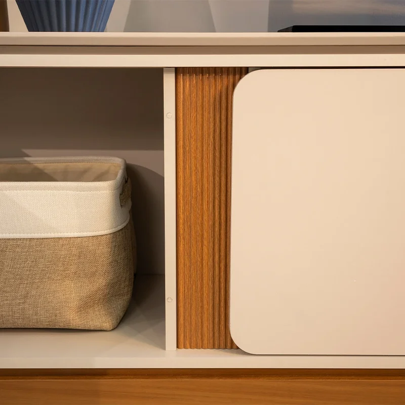 Rack para TV Istambul 200cm Patas en madera maciza en Beige - Muebles para TV, Uruguay | Balton, vista 3