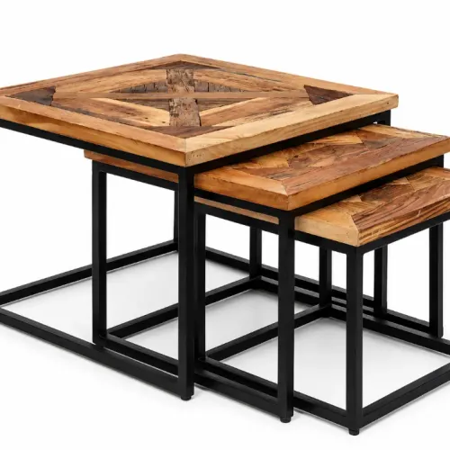M195 Mesas Nido 60x60x45 en Madera natural - Mesas de living, Uruguay | Victoriana