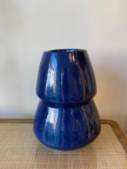Jarron doble esmaltado azul en Azul - Jarrones, Uruguay | FMB