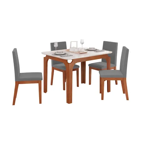 Juego Comedor Mesa 4 Sillas Tapizadas Mdf - Mesas de comedor, Uruguay | Soy Hogar