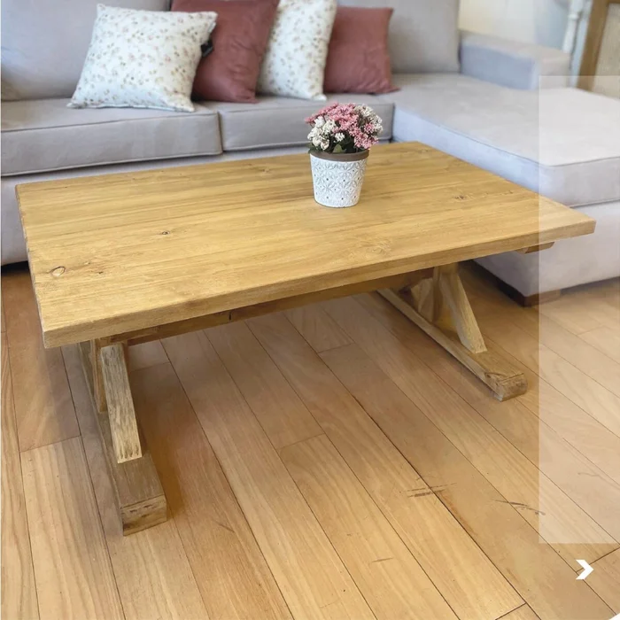 Mesa de living rustica 110cm — Serra Amoblamientos en Madera natural - Mesas de living, Uruguay | Serra Amoblamientos, vista 3